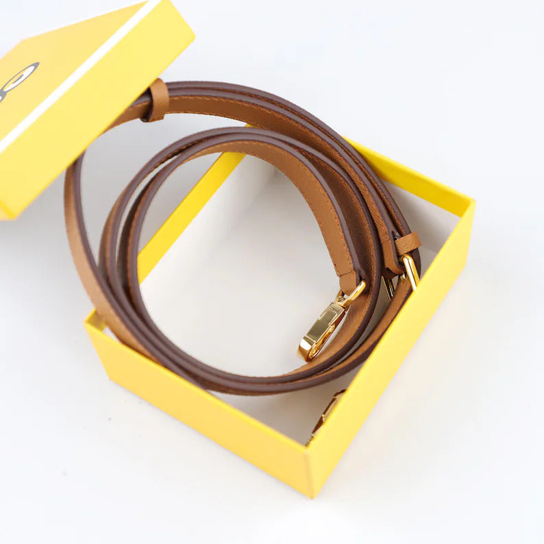 1.5cm Width Black Saffiano Leather Bag Shoulder Strap,Caramel Saffiano leather Adjustable bag strap