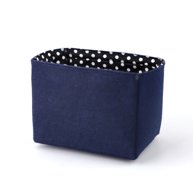 Felt & Polka Dot Cotton Liner Bag: Picotin Bag Organizer
