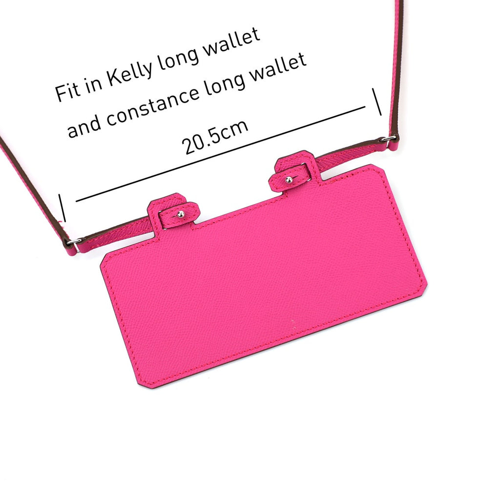 Epsom Leather Wallet Shoulder Strap: 10mm Purse To Go Strap