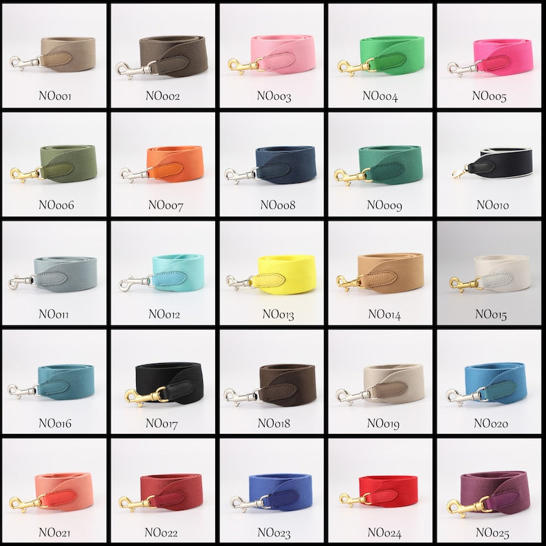 50mm Canvas Shoulder Bag Strap with Lobster Clasps