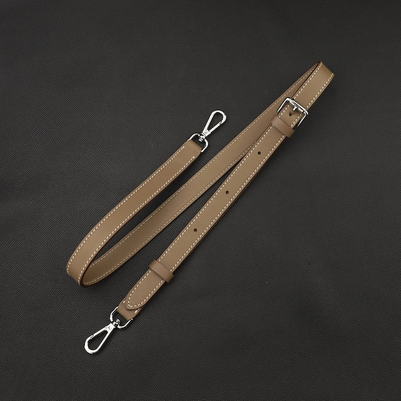 Hermès Style Swift Leather Adjustable Bandoulière (18mm Slim): Compatible Crossbody/Shoulder Strap