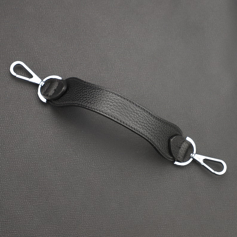 Artisanal Togo Leather Bandoulière (30mm Wide): Hand-Stitched Short Crossbody/Top Handle Strap Upgrade