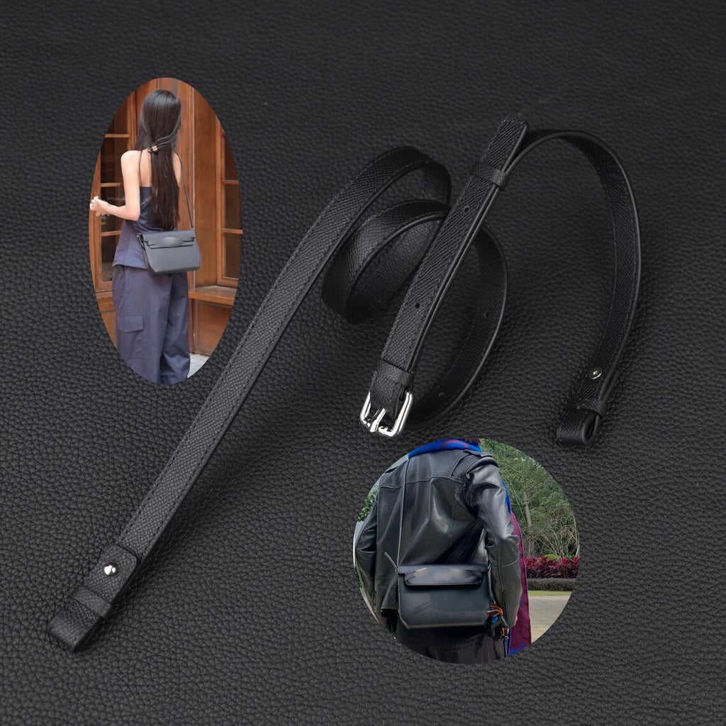 Hermès Style Epsom Leather Adjustable Bandoulière (15mm Ultra-Slim): Compatible Crossbody Strap for Mini Bags & Pochette