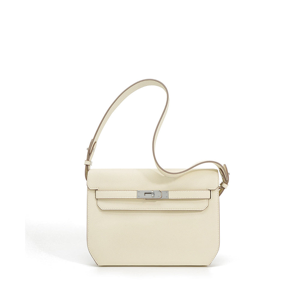 White Kelly Depeches Pouch Dupe | Inspired Designer Leather Crossbody Bag - Wirkin™