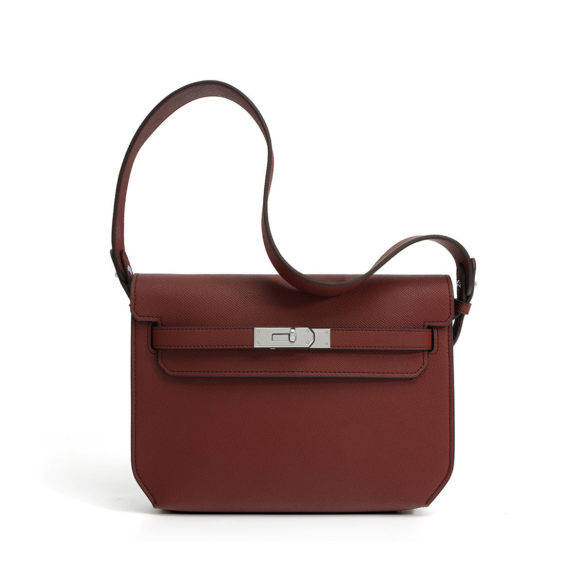 Burgundy Kelly Depeches Pouch Dupe | Inspired Designer Leather Crossbody Bag - Wirkin™