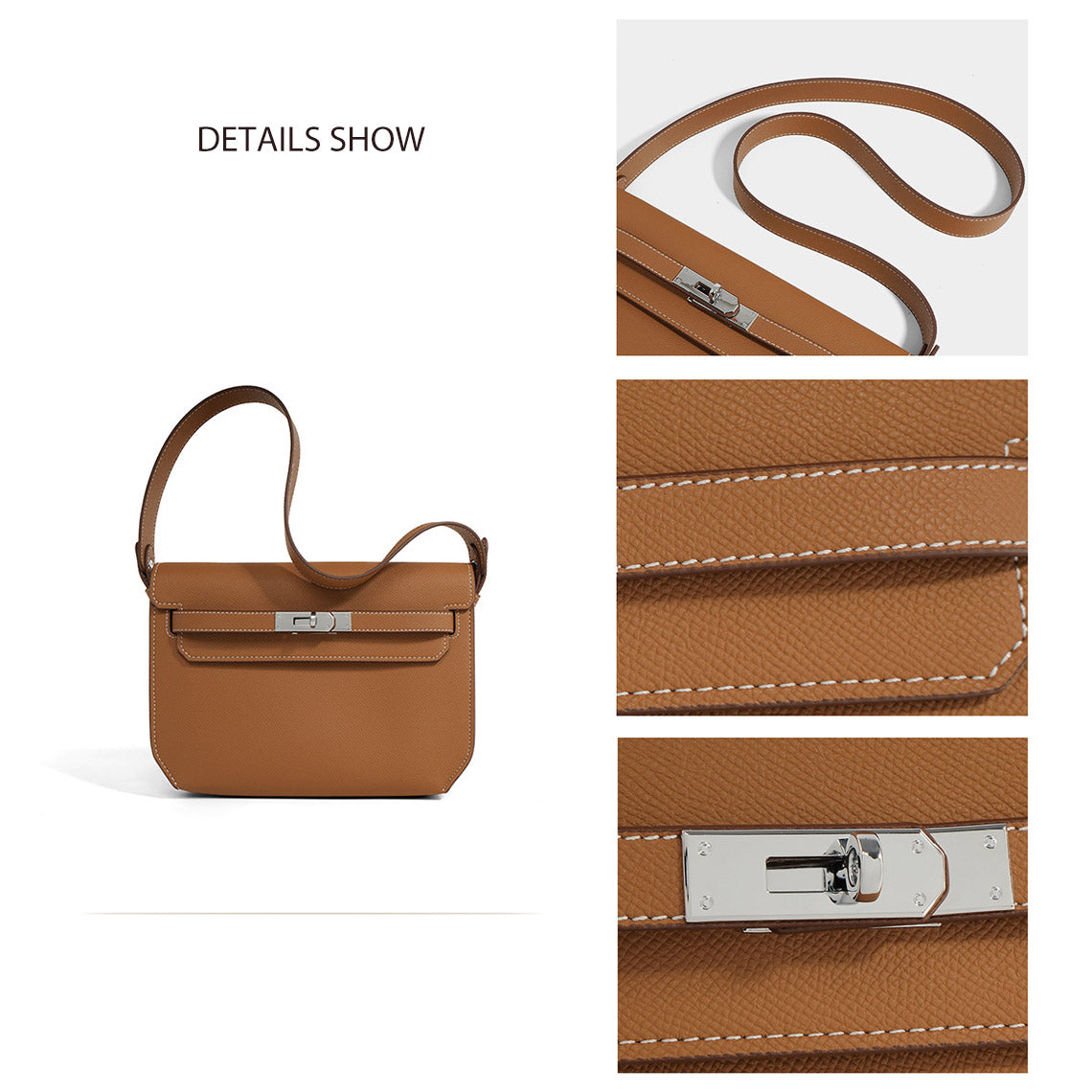 Inspired Brown Kelly Depeche 25 Pouch Details - Wirkin™