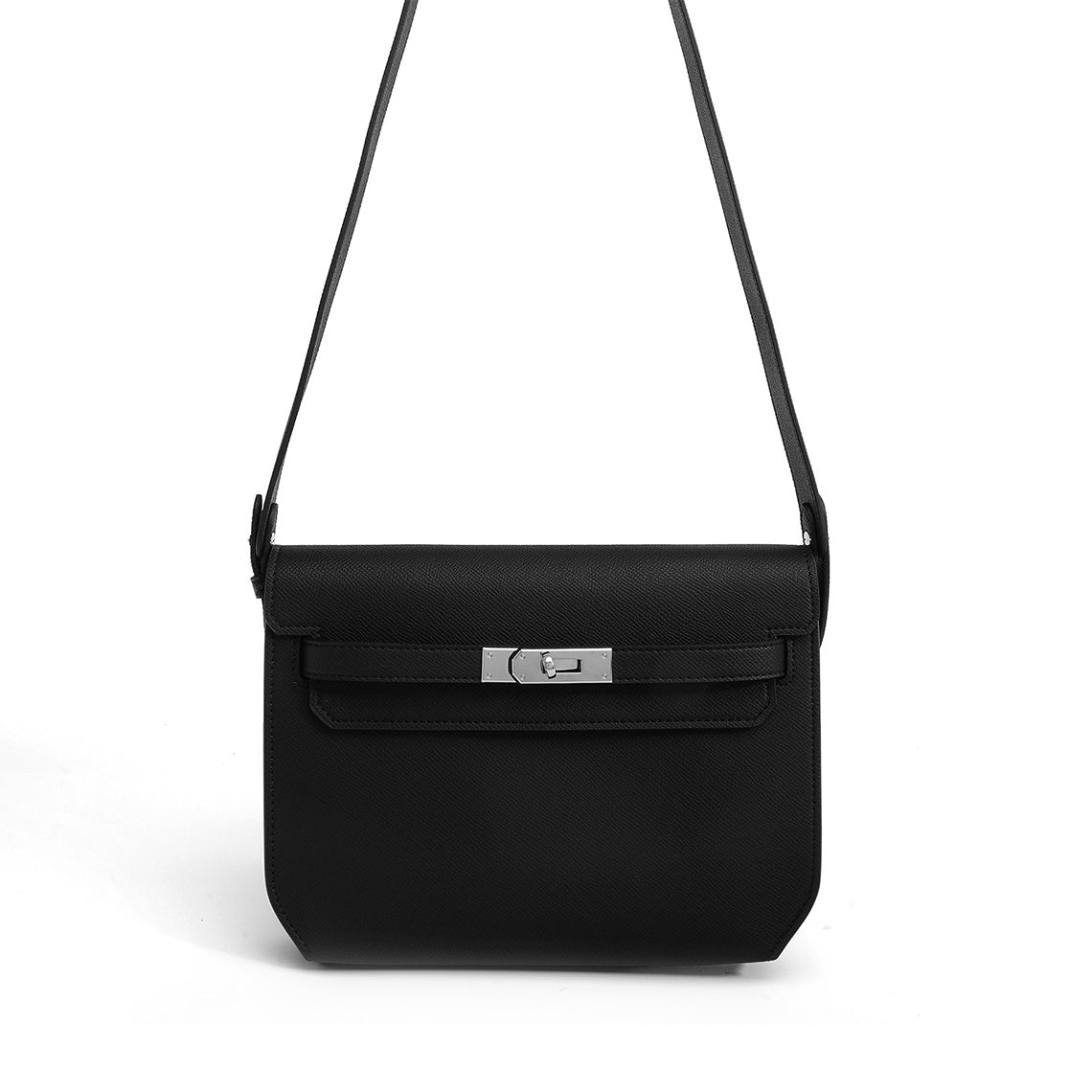 Inspired Kelly Depeches 25 Pouch | Leather Designer Bag in Black - Wirkin™