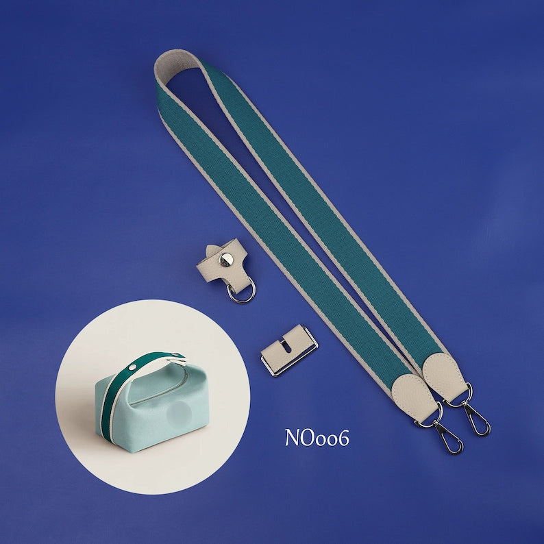 Canvas & Leather Shoulder Strap for Toile Bride-A-Brac Travel Case