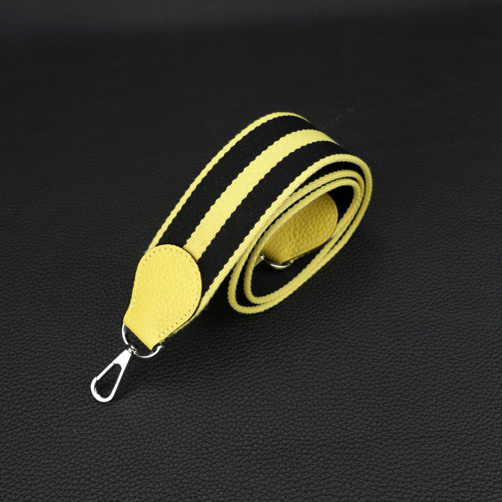50mm Striped Canvas Bag Strap: Adjustable Length, 8 Colors