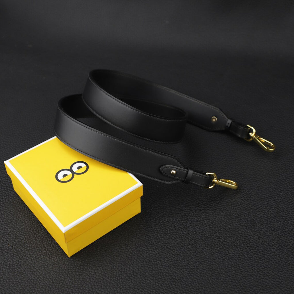 Hermès Style Black Swift Leather Bandoulière (30mm Wide): Detachable Shoulder/Crossbody Strap Compatible with Luxury Bags