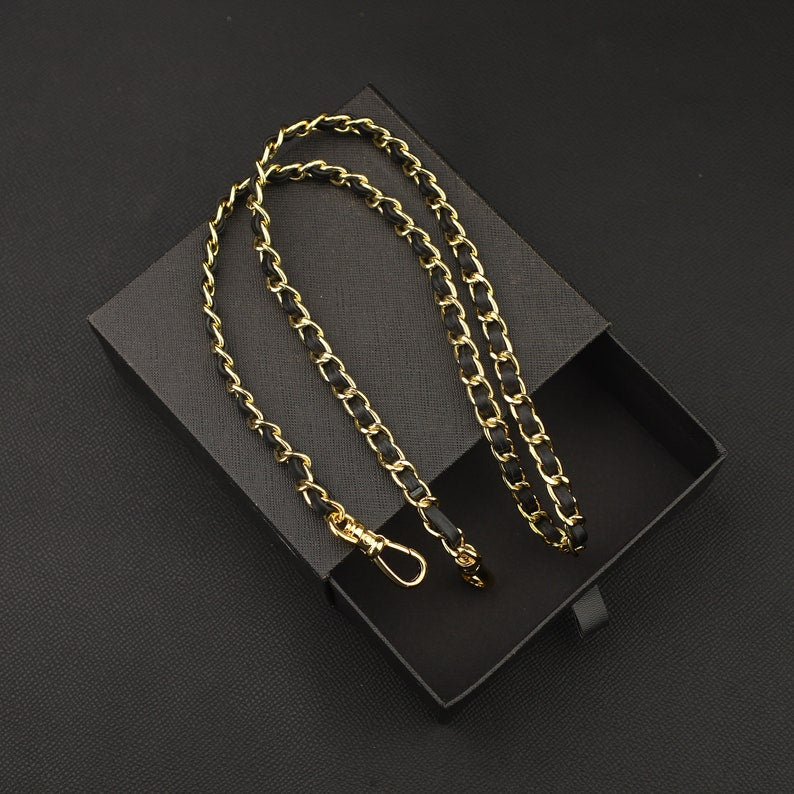 Handmade Swift Leather Chain Bag Strap: Replacement Shoulder/Crossbody