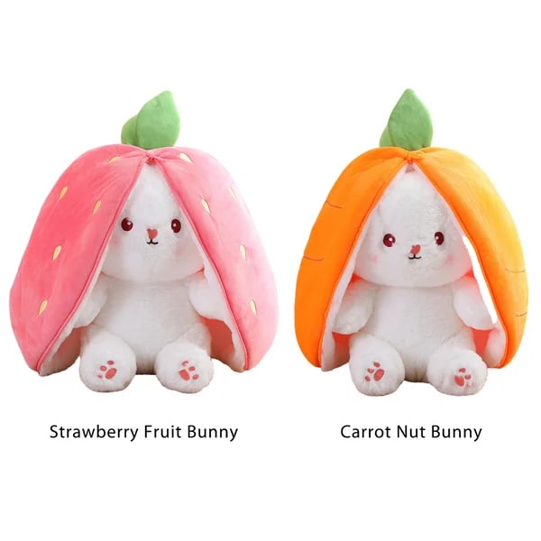 🐰🥚Easter Early Sale 49% OFF 2-In-1 Design 🍓Strawberry 🐰Rabbit Plush Toy🎀