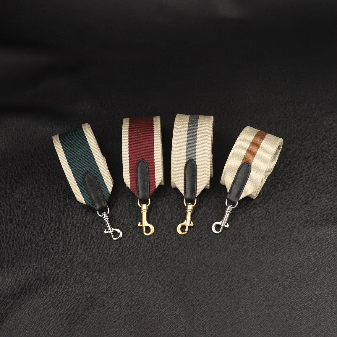 Textile & Calfskin Bag Strap: 2" Wide, Crossbody or Shoulder