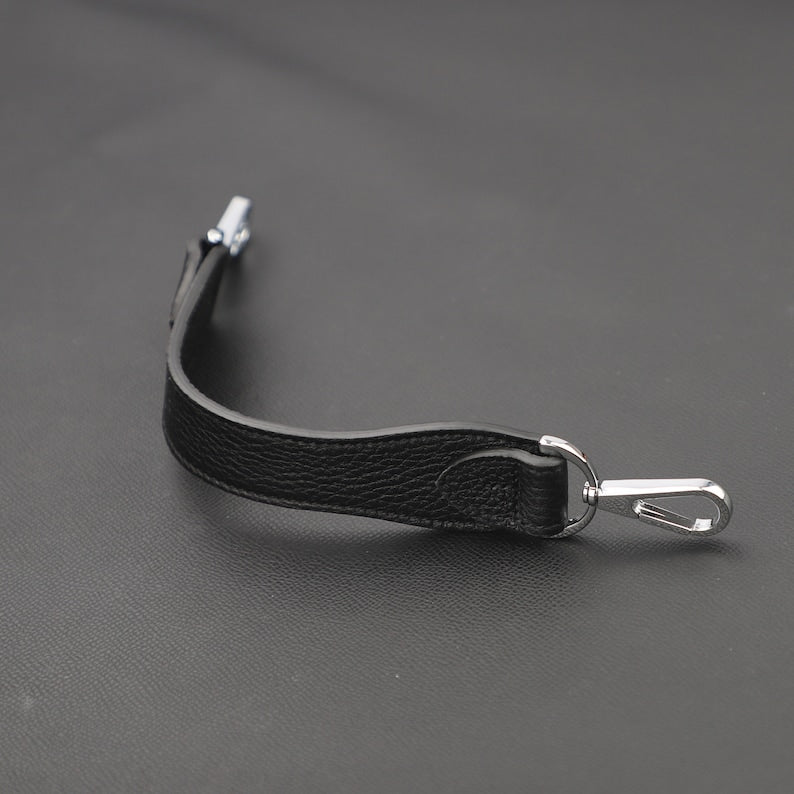 Artisanal Togo Leather Bandoulière (30mm Wide): Hand-Stitched Short Crossbody/Top Handle Strap Upgrade