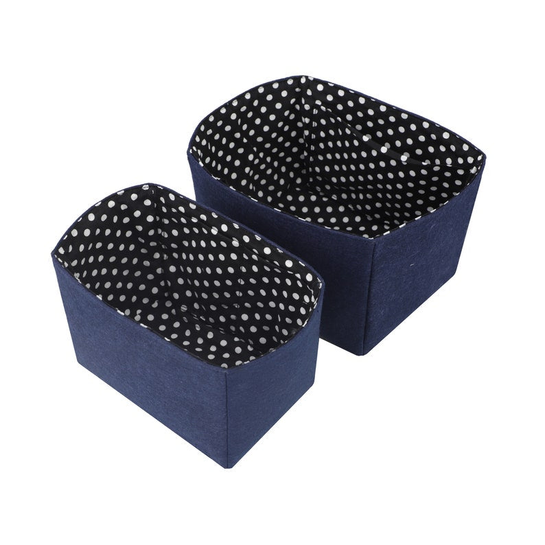 Felt & Polka Dot Cotton Liner Bag: Picotin Bag Organizer