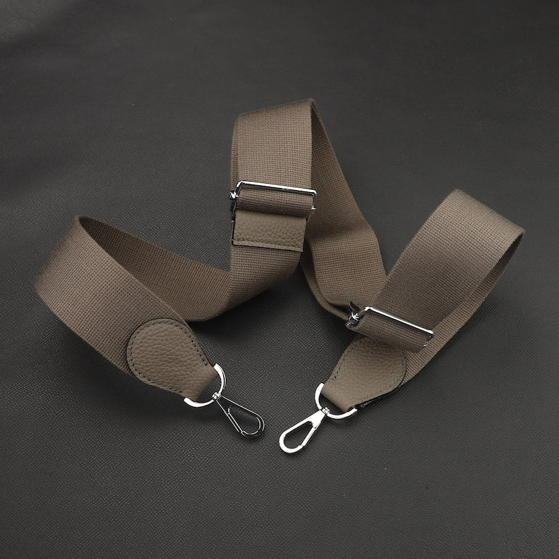 50mm Adjustable Canvas Bag Strap: Leather Crossbody, Guitar Strap