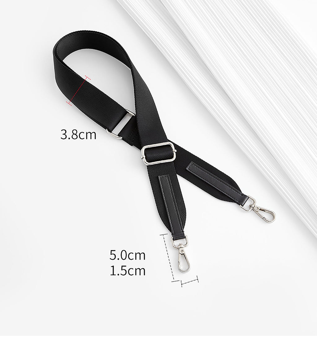 Adjustable style shoulder strap for transforming a backpack into a canvas crossbody bag, wide shoulder strap
