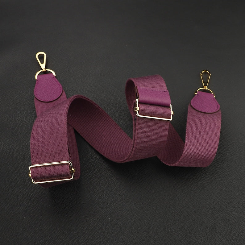 50mm Adjustable Canvas Bag Strap: Leather Crossbody, Guitar Strap