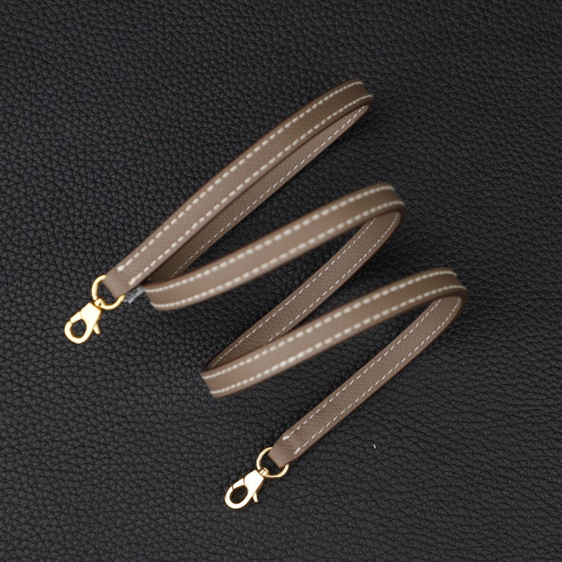 Artisanal Epsom Leather Bandoulière (10mm Ultra-Slim): Hand-Stitched Crossbody Strap Compatible with Mini Kelly II Bag