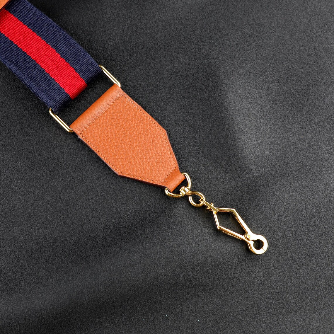 50mm Adjustable crossbody strap for Padlock Saddle Shoulder Bag Coated Canvas and Leather