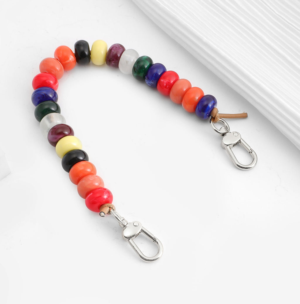 Le Pliage Mini Colorful Beaded Handbag Decorative Chain, Bag Replacement Strap, Acrylic Bag Chain.