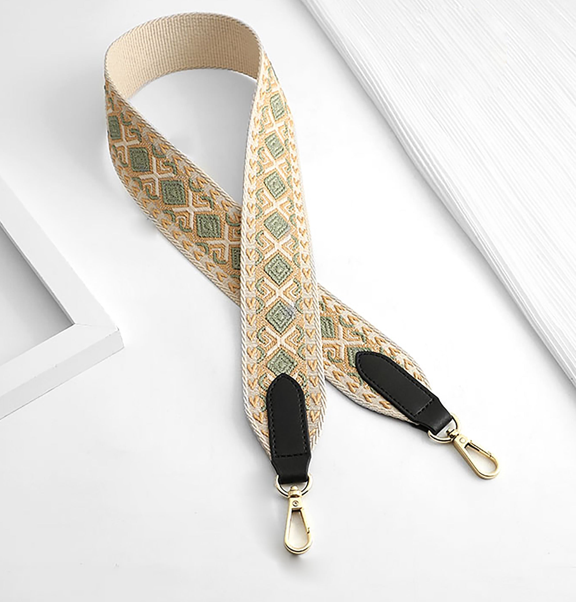 Bohemian Style Canvas Shoulder Strap, 5cm Long Bag Replacement Strap