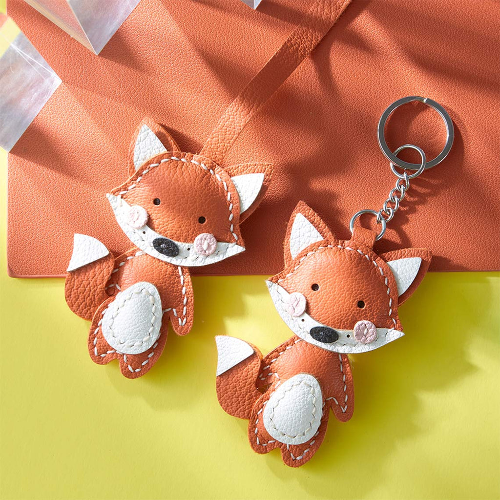 Leather Fox Charm Pendant | DIY Bag Charm Kits - Wirkin™