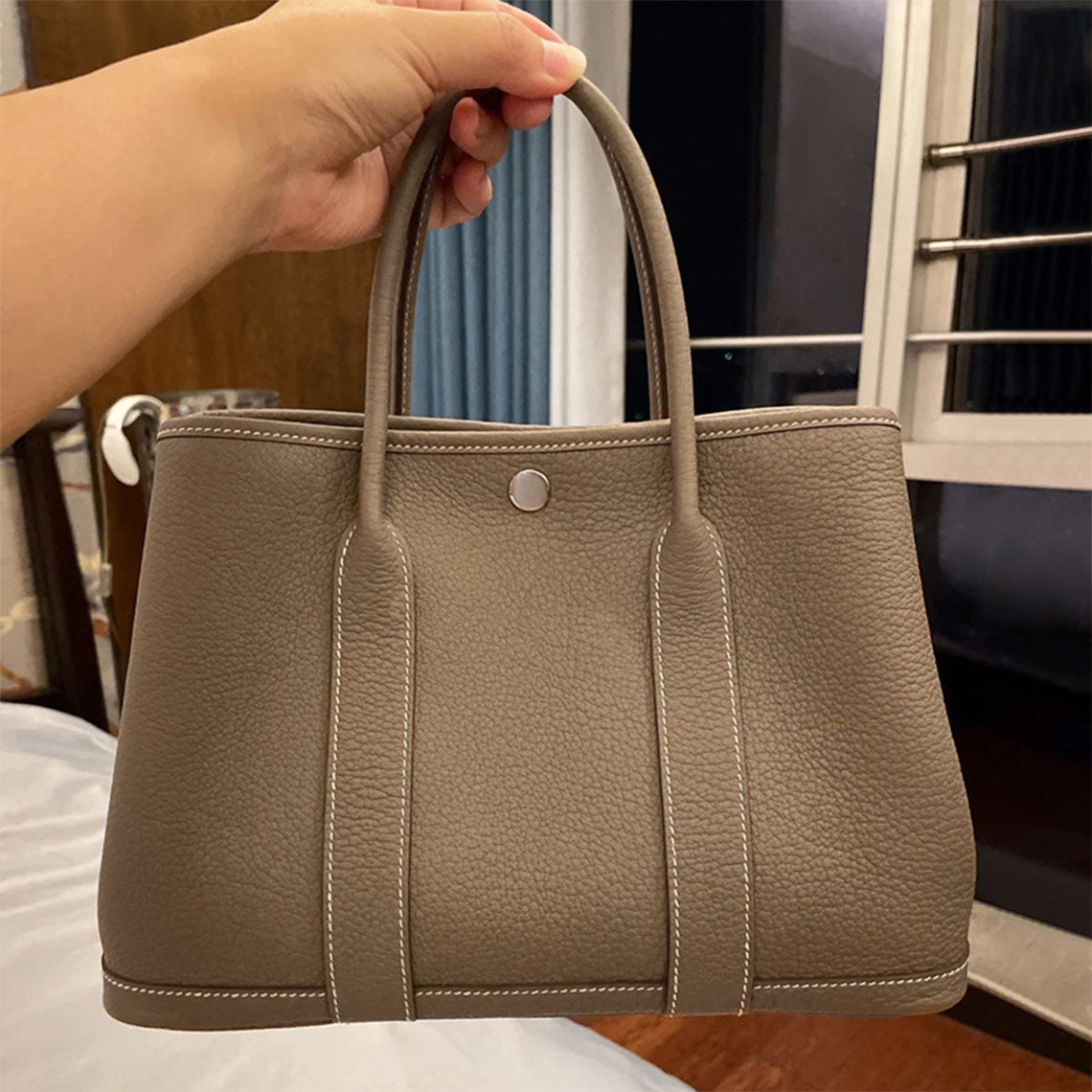 Taupe Leather Handbag | Genuine Leather Bag Inspired - Wirkin™