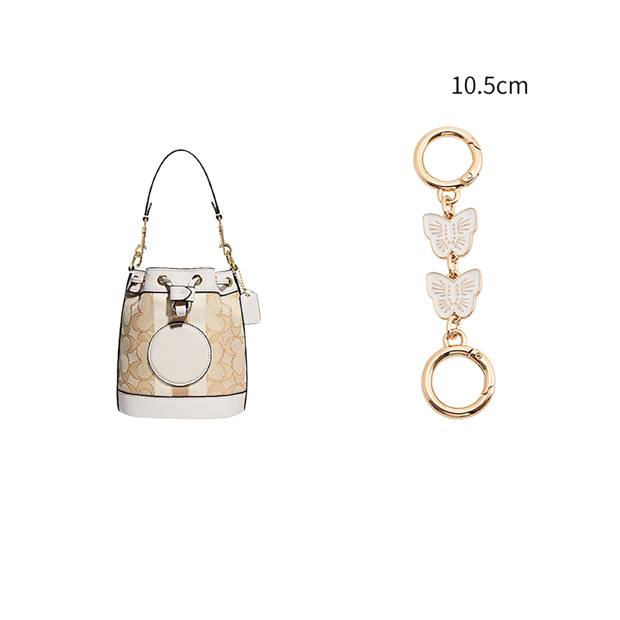 WILLOW Bag strap extension chain, metal butterfly extension chain, pink bag chain accessory