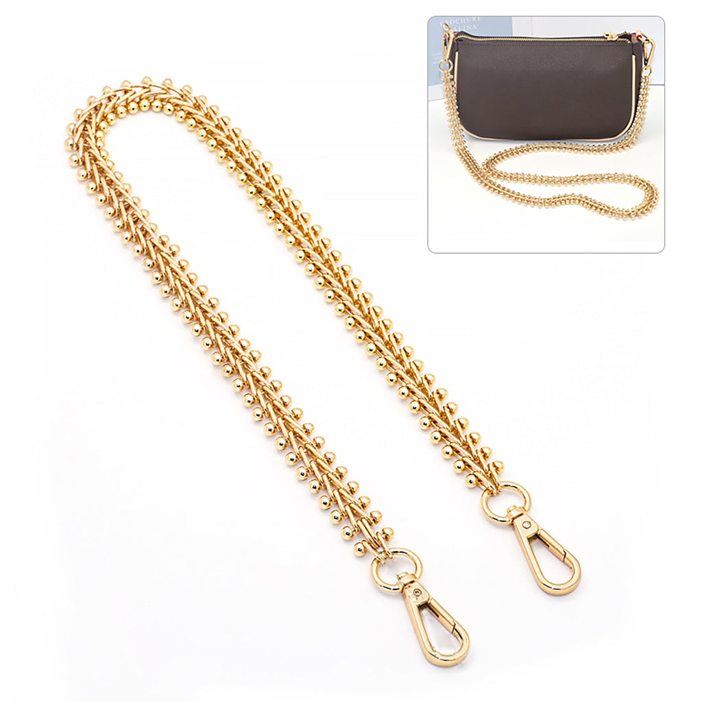High-End Vine Droplet Pattern Metal Chain Strap – Luxury DIY Crossbody & Shoulder Bag Replacement Wide Chain