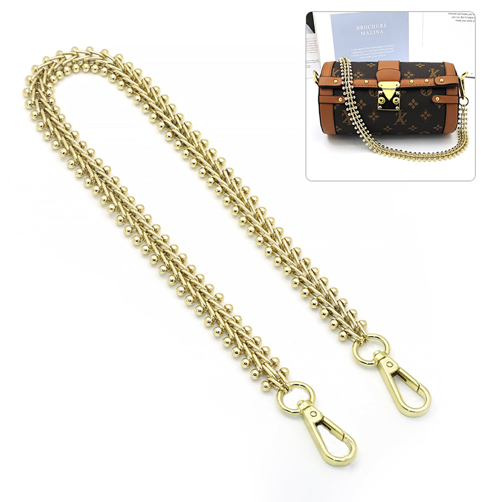 High-End Vine Droplet Pattern Metal Chain Strap – Luxury DIY Crossbody & Shoulder Bag Replacement Wide Chain