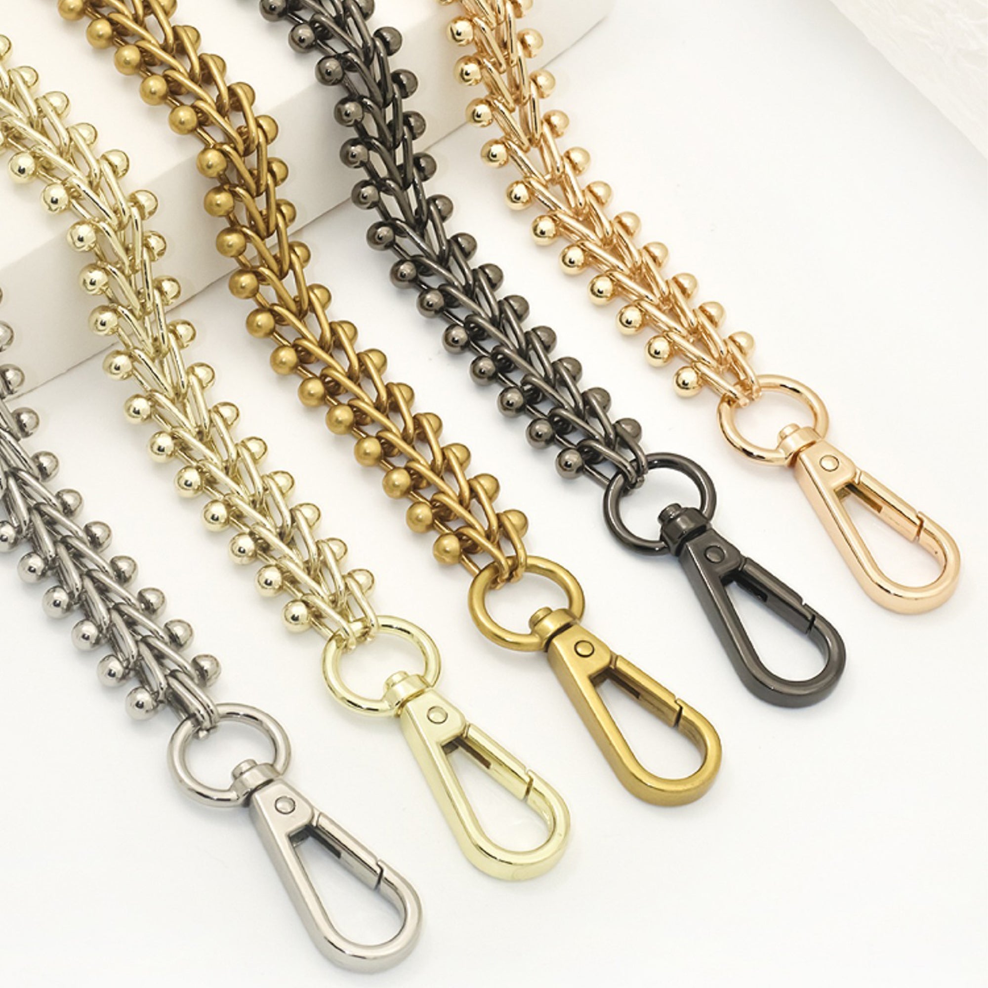 High-End Vine Droplet Pattern Metal Chain Strap – Luxury DIY Crossbody & Shoulder Bag Replacement Wide Chain