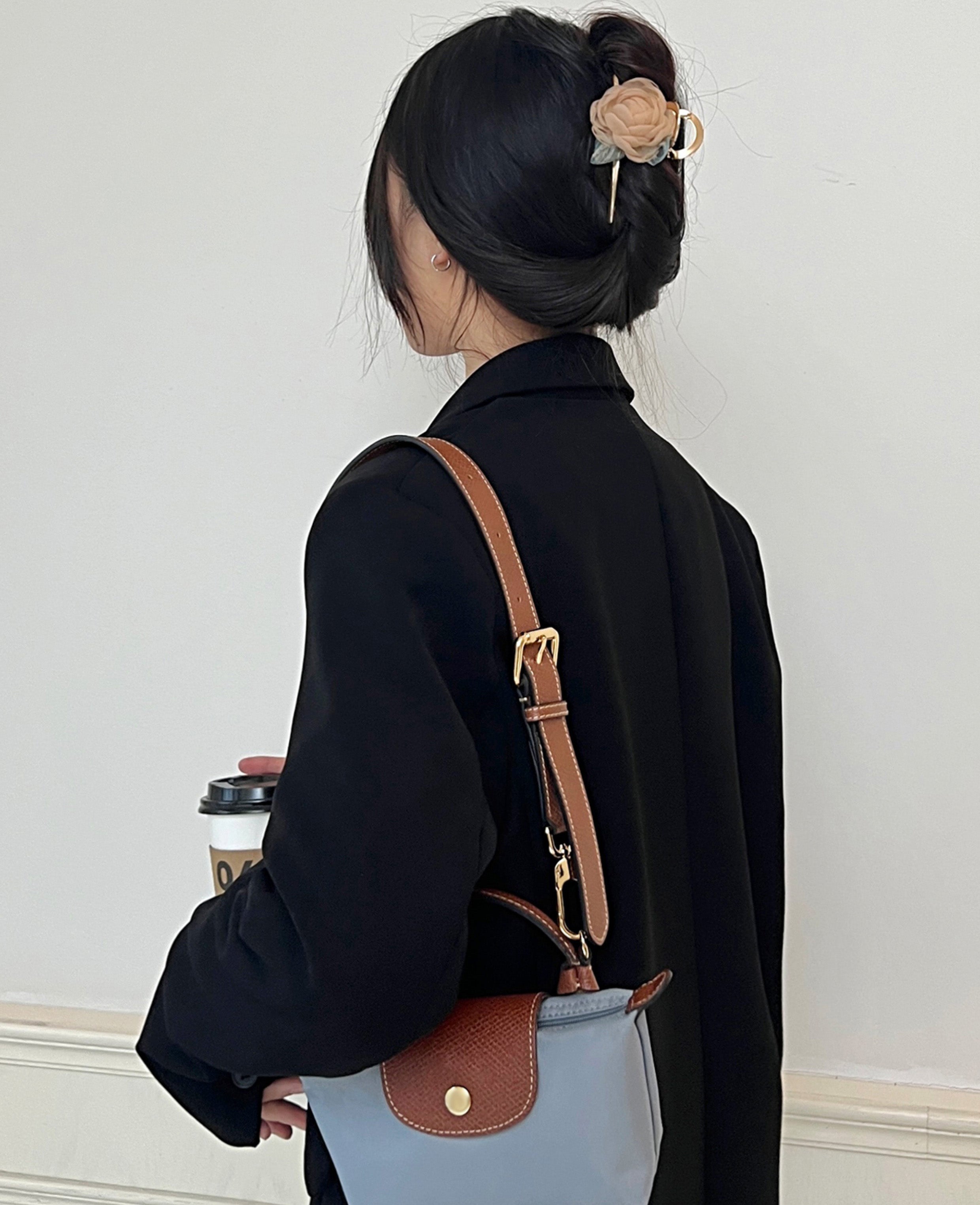 Leather Strap & Conversion Kit for Le Pliage Original Bag - Includes Shoulder Strap and Two Conversion Clips for Crossbody and Tote Bags