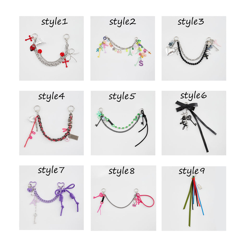 Pants chain bag decorative chain, bag accessory pendant, metal Gothic style bag charm