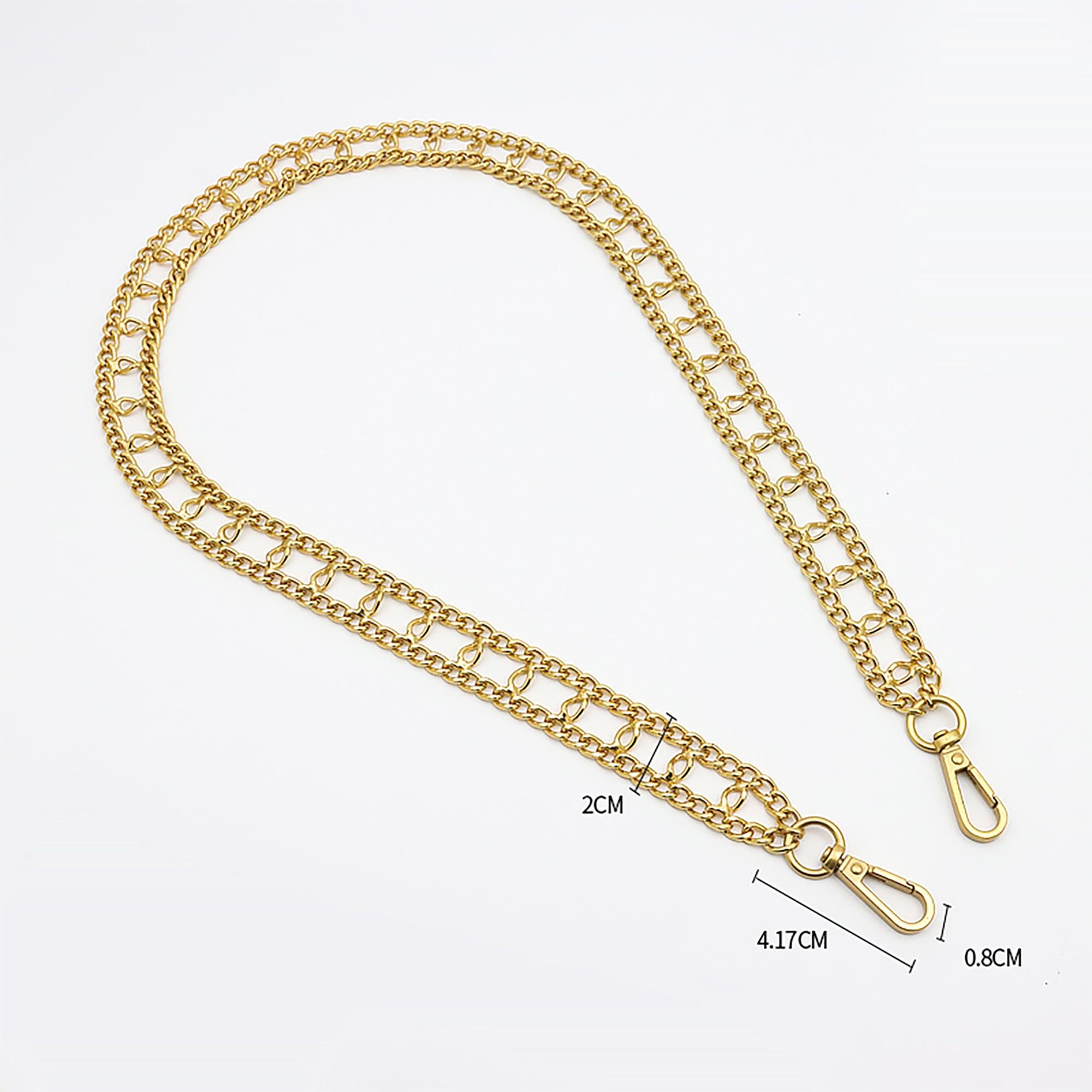 Wide Metal Chain Strap for Shoulder & Crossbody Bags – Perfect for Bag Transformation and Customization