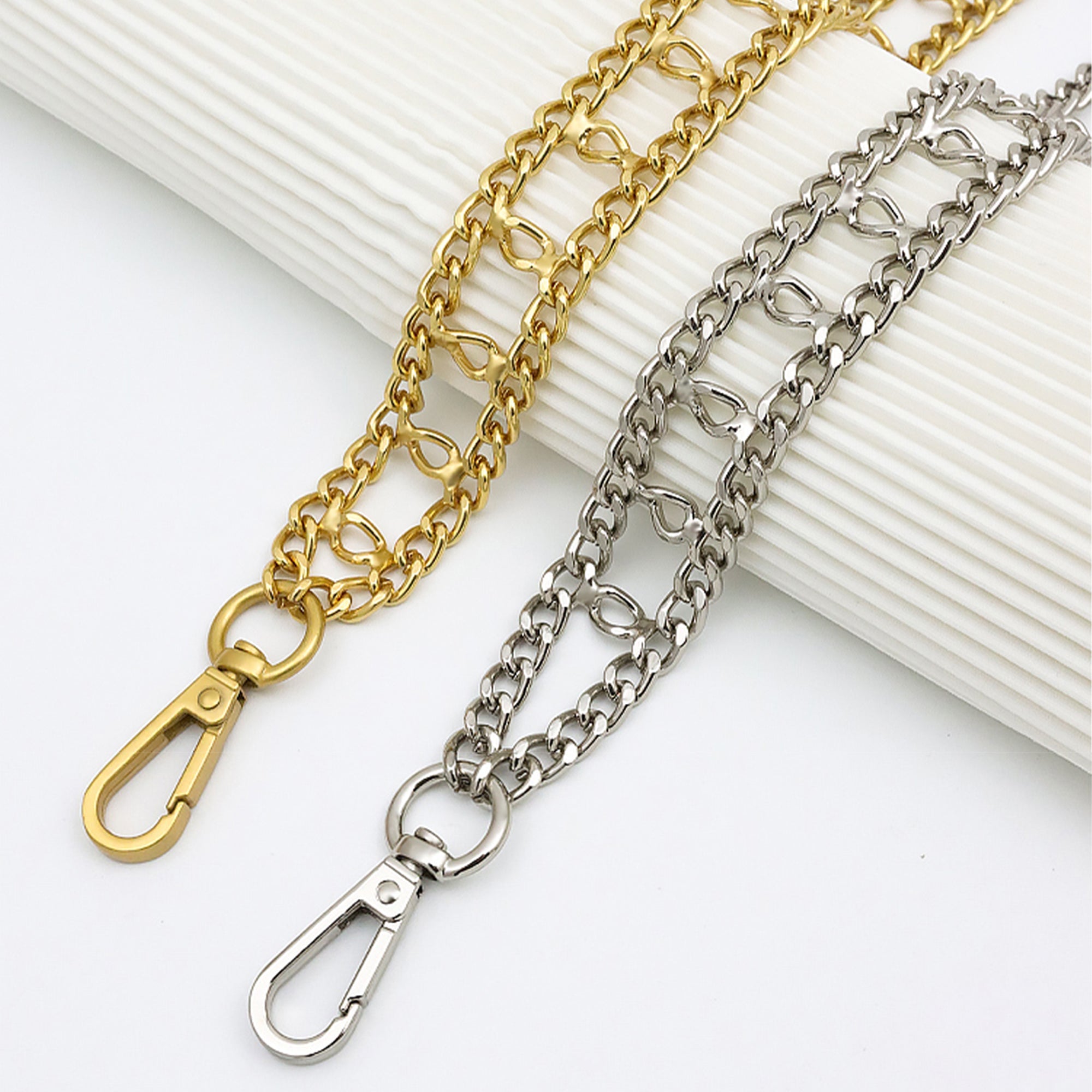 Wide Metal Chain Strap for Shoulder & Crossbody Bags – Perfect for Bag Transformation and Customization