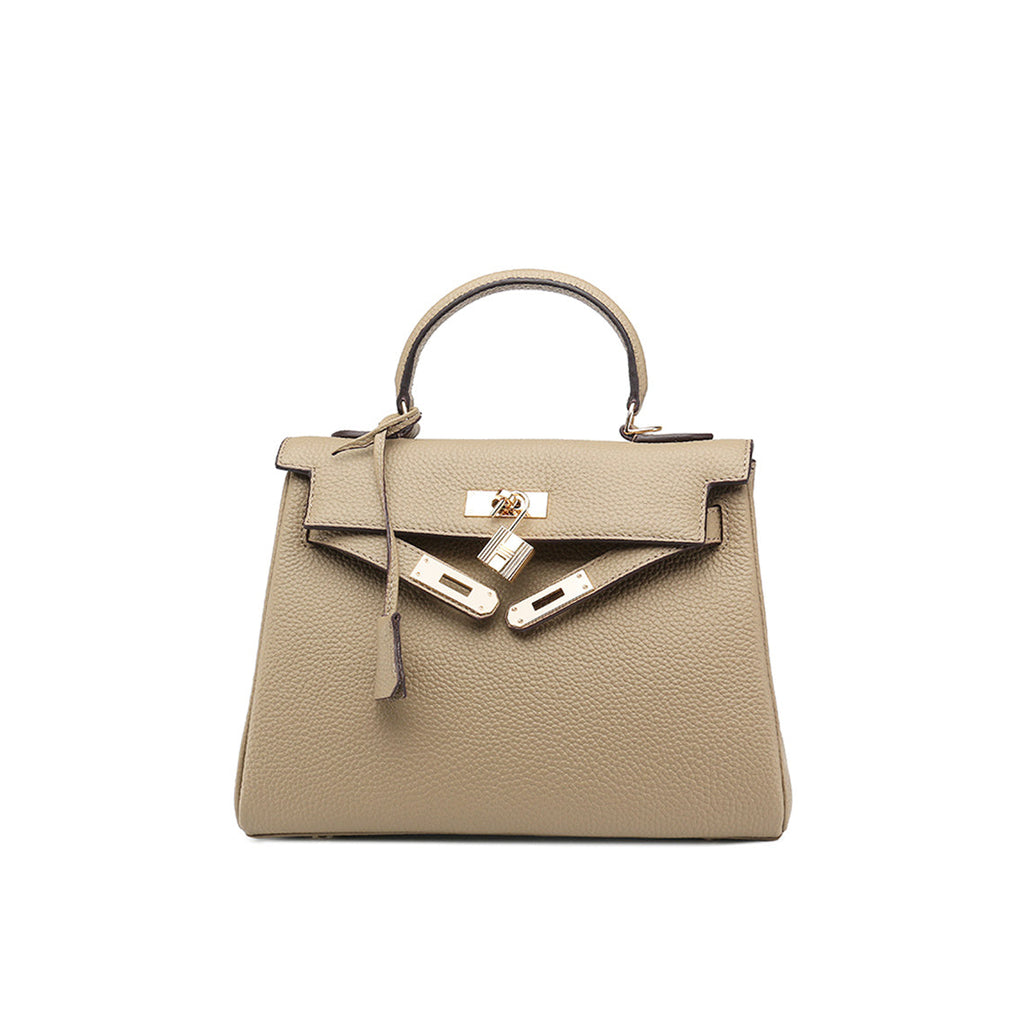 Designer Kelly Handbags | Beige Color Leather Handbag for Women - Wirkin™