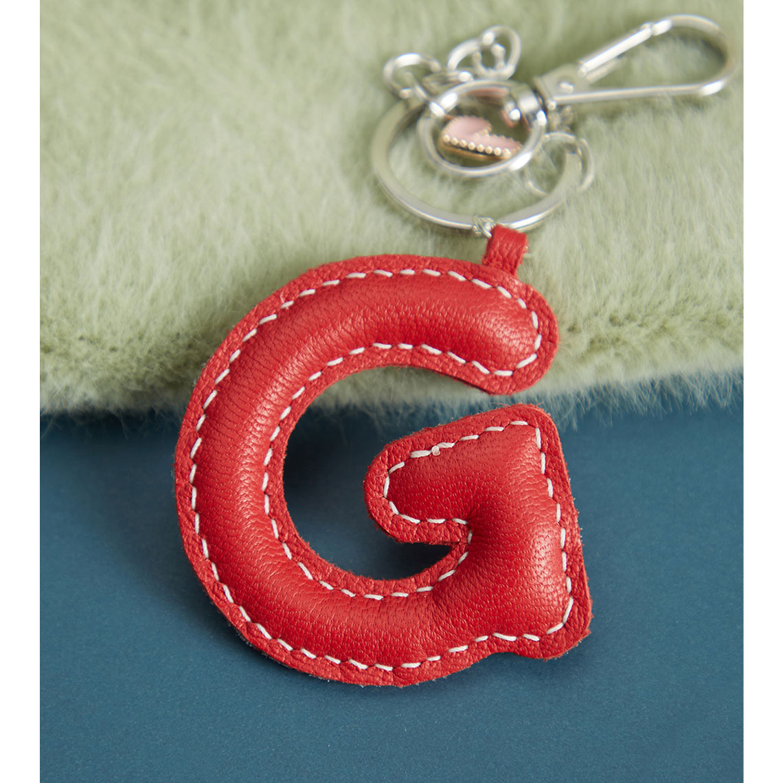 Personalized Name Initial Letter Keychain | Handmade Leather Charm Pendant - Wirkin™