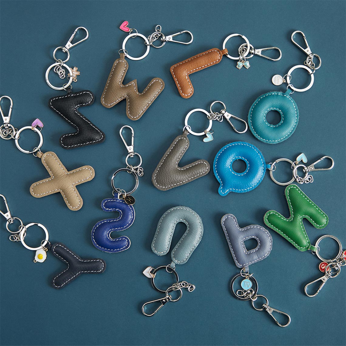 Alphabet Letter Name Leather Keychain Pendant in Leather | DIY Leathercrafts Making Kits - Wirkin™