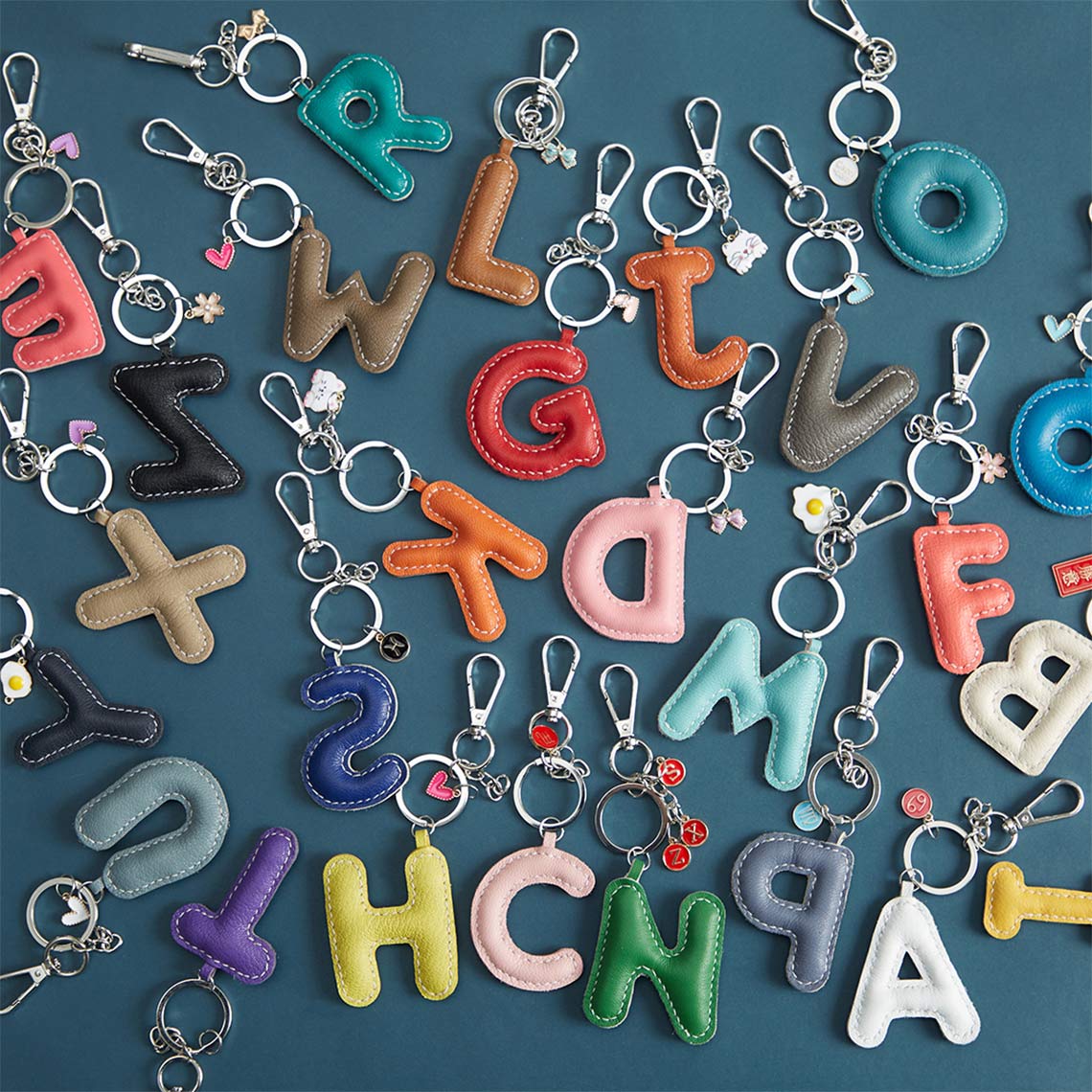 Initial Letters Name Personalized Leather Keychain Pendant in Leather | DIY Leathercrafts Making Kits - Wirkin™