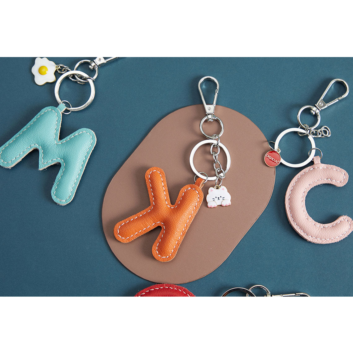 Handmade Genuine Leather Initial Keychain Accessory | Leather Keychain DIY Making Kits - Wirkin™