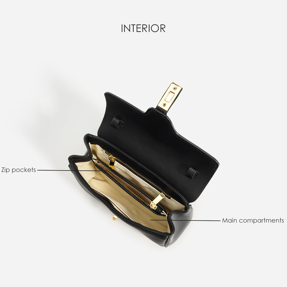 Inspired Soft Crossbody Bag Interior - Wirkin™