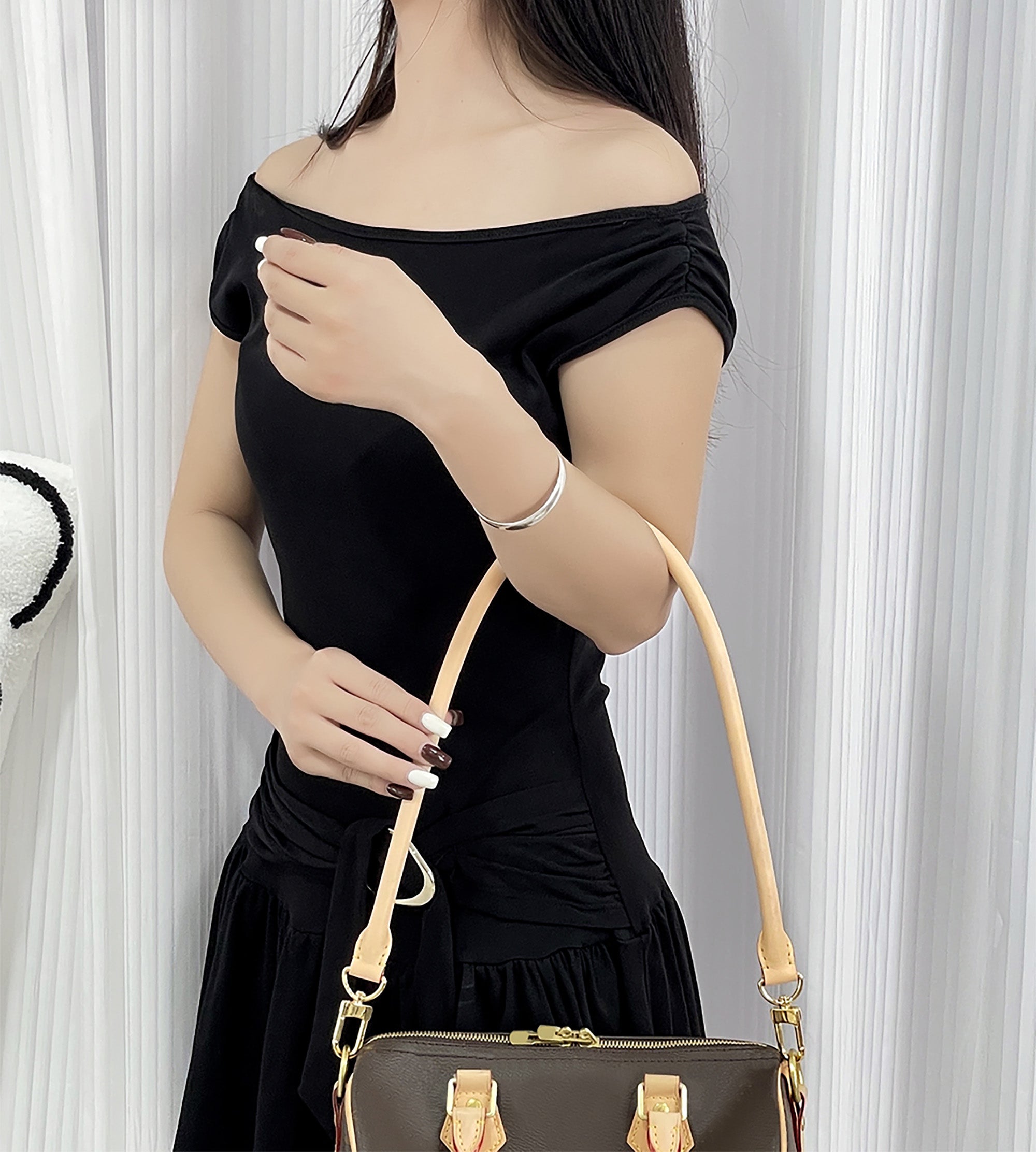 Underarm replacement strap for Speedy 20, 25, 30, genuine leather bag strap accessory.