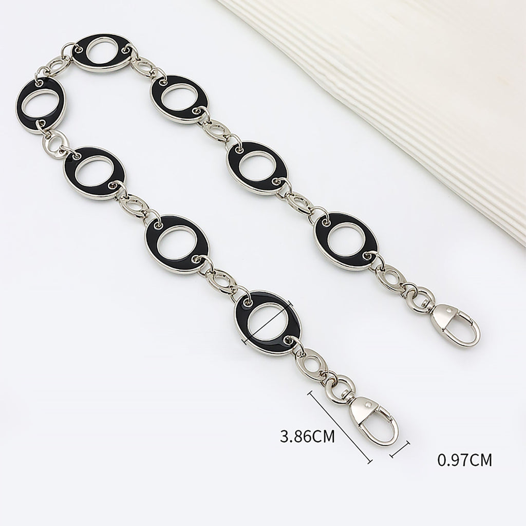 Hollow Circle Ring Chain Shoulder Strap – Versatile Wide Metal Replacement Chain for Bags