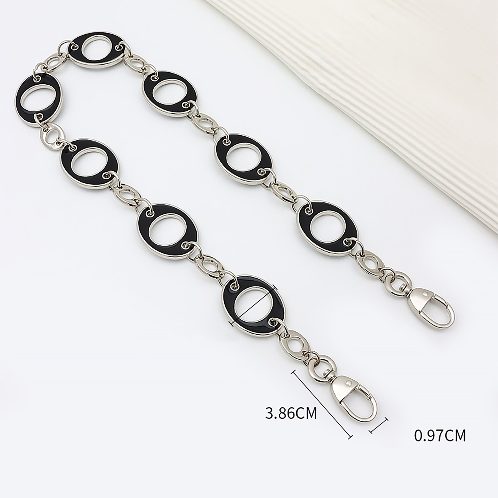 Hollow Circle Ring Chain Shoulder Strap – Versatile Wide Metal Replacement Chain for Bags