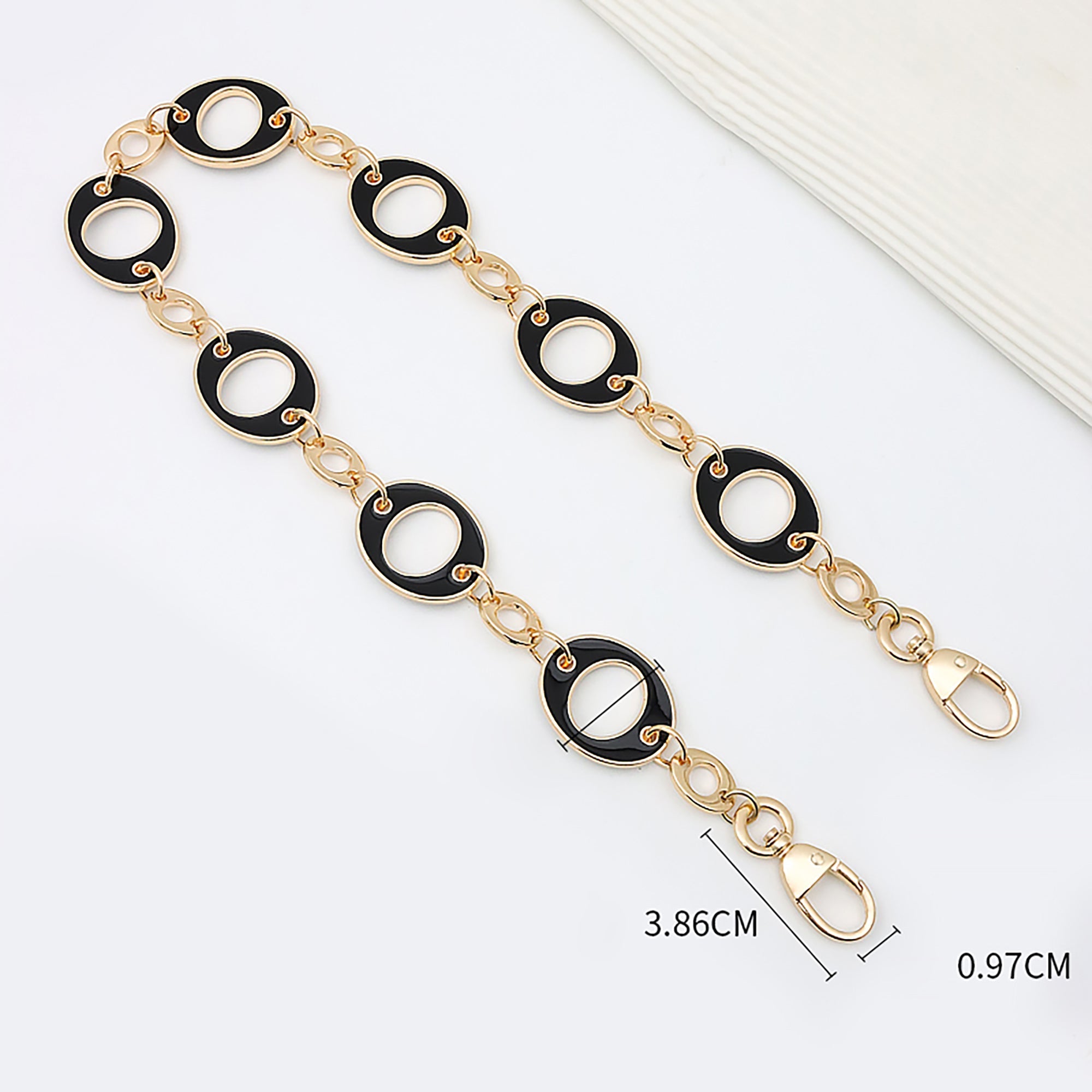 Hollow Circle Ring Chain Shoulder Strap – Versatile Wide Metal Replacement Chain for Bags