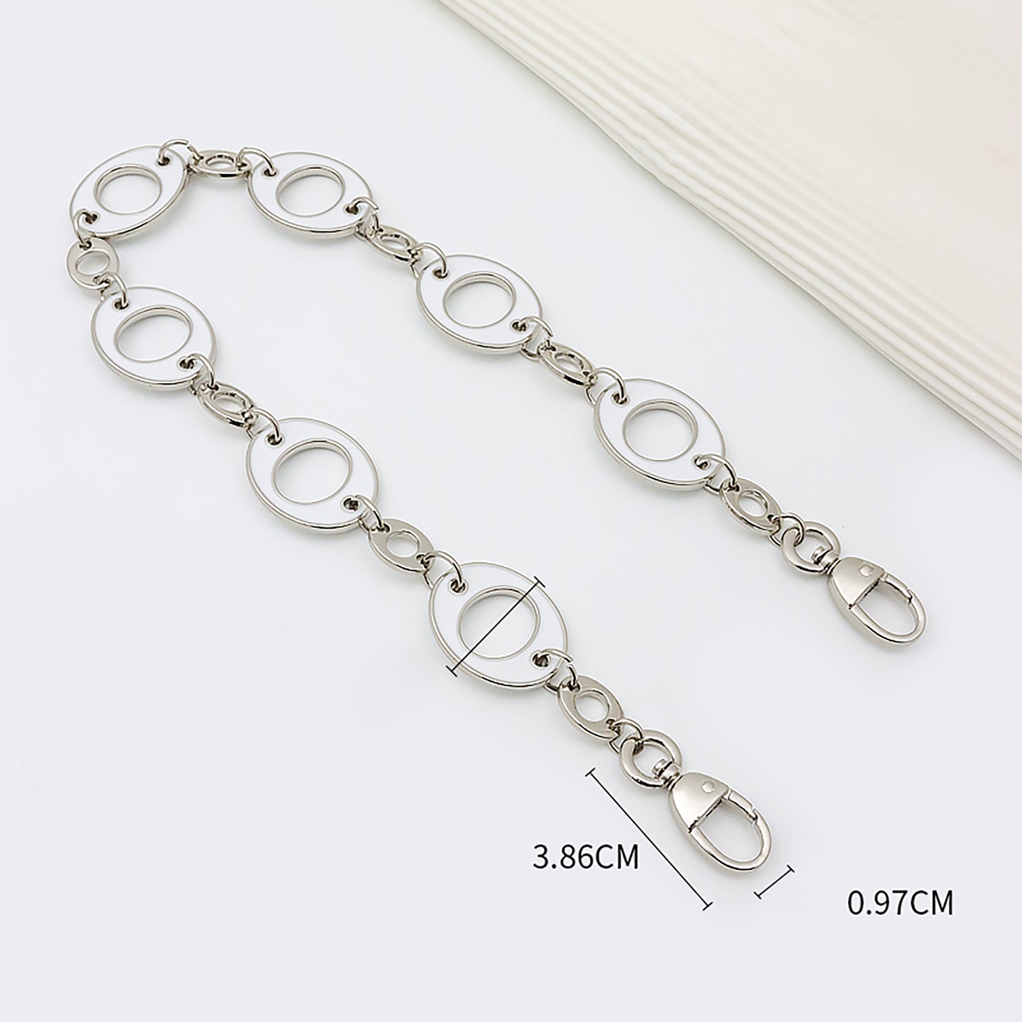 Hollow Circle Ring Chain Shoulder Strap – Versatile Wide Metal Replacement Chain for Bags