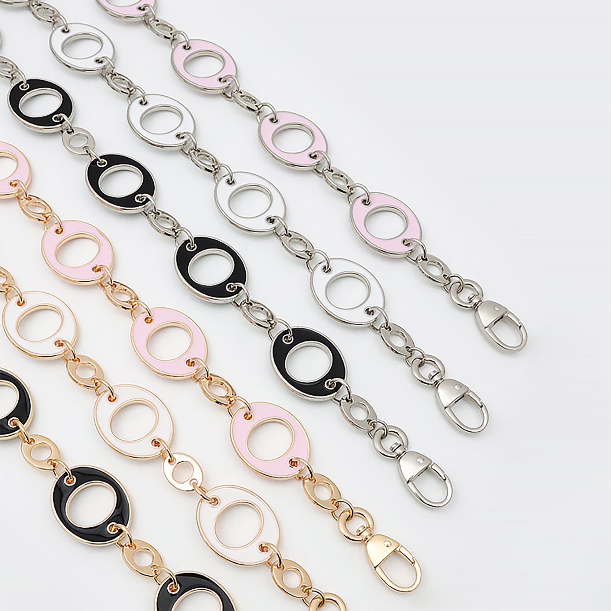 Hollow Circle Ring Chain Shoulder Strap – Versatile Wide Metal Replacement Chain for Bags