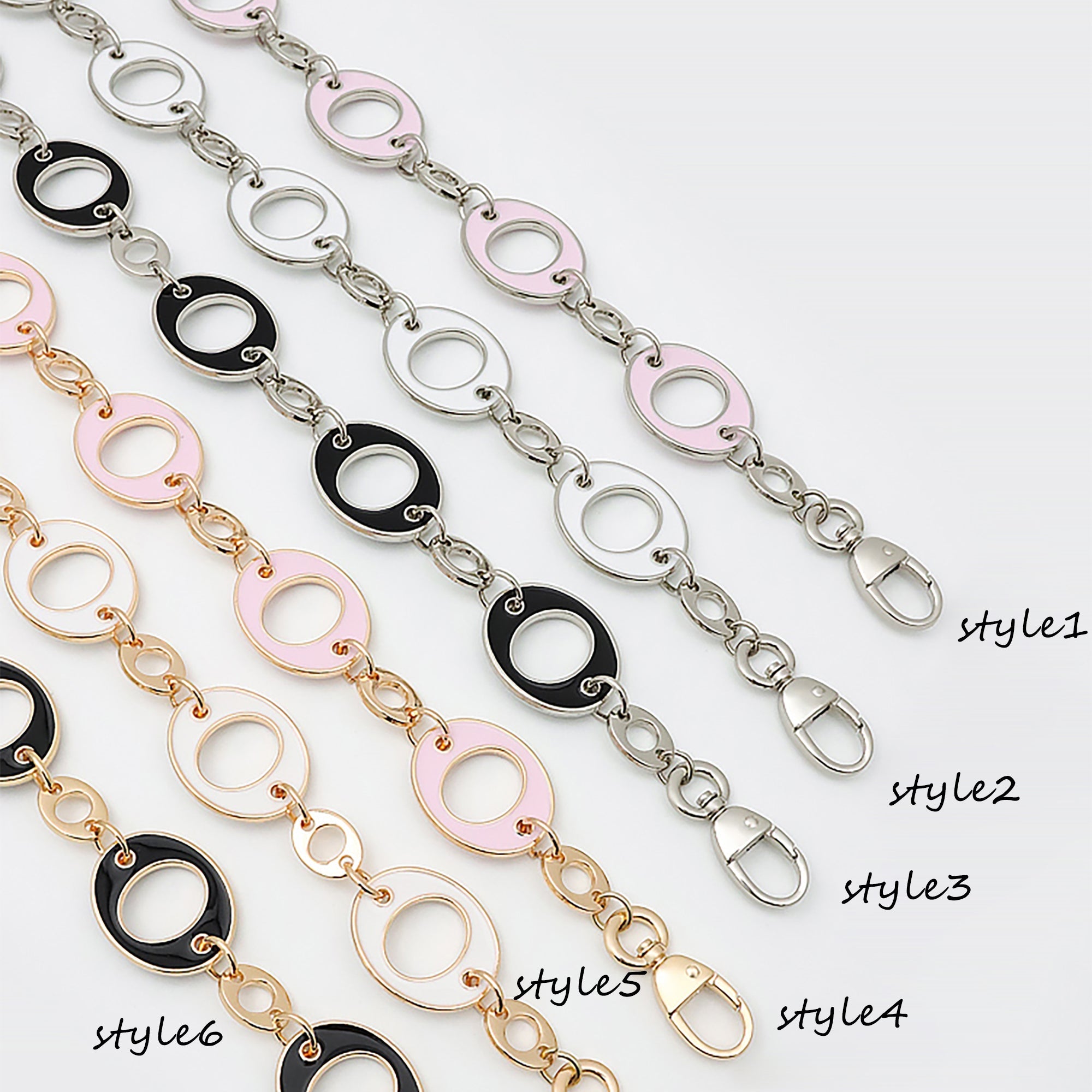 Hollow Circle Ring Chain Shoulder Strap – Versatile Wide Metal Replacement Chain for Bags