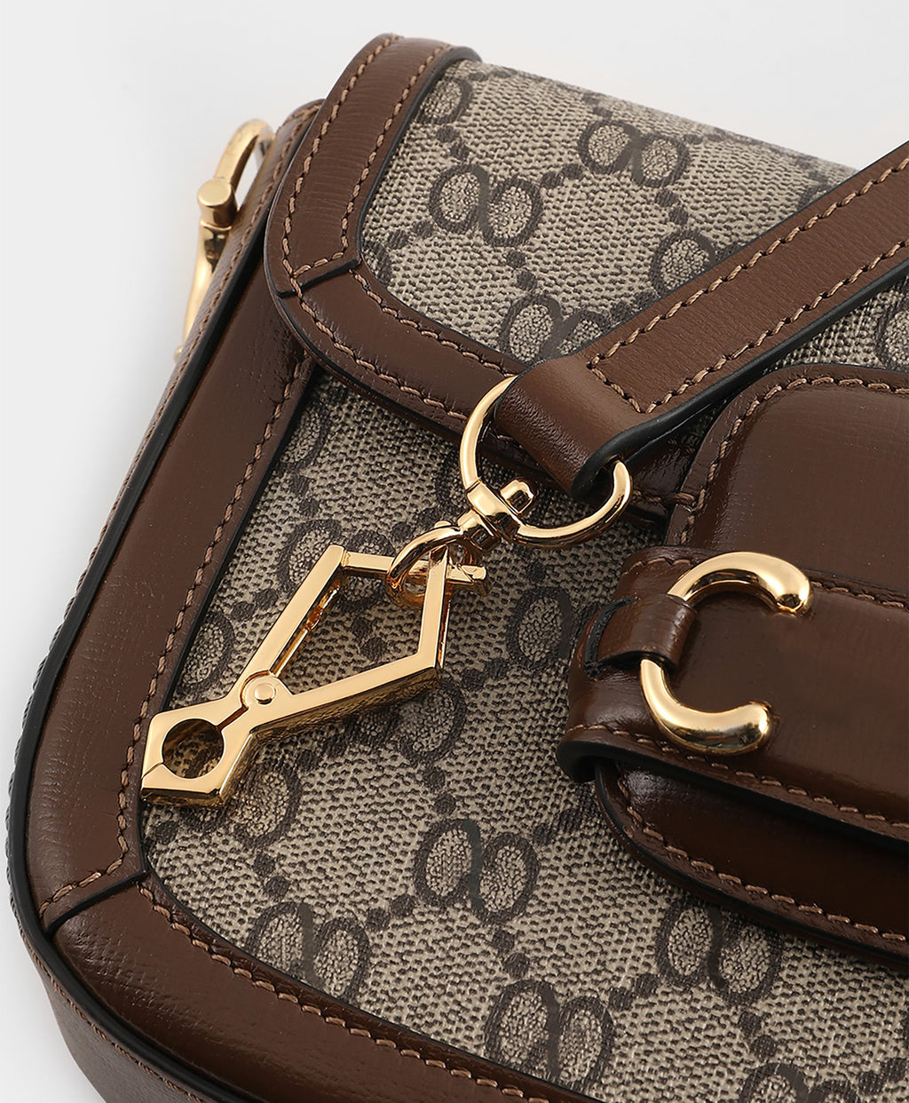 Leather shoulder strap for Horsebit 1955 bags, underarm strap replacement accessory, brown adjustable crossbody strap